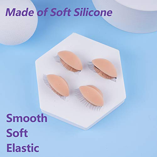 6 Pairs Replacement Eyelids for Mannequin Head - Removable Realistic With Eyelashes for Eyelash Training Practice Makeup Extensions