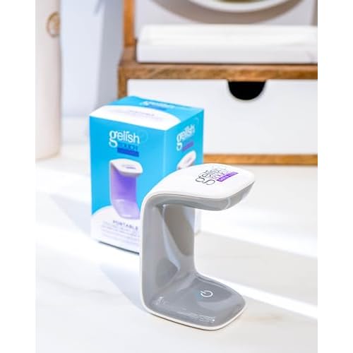 Gelish MINI Touch LED Light ? Portable & Rechargeable LED Curing Light for Soft Gel¢â Tips & Quick Gel Nail Repairs, Touch Activated, 30-Second Cure, USB Cable Included.