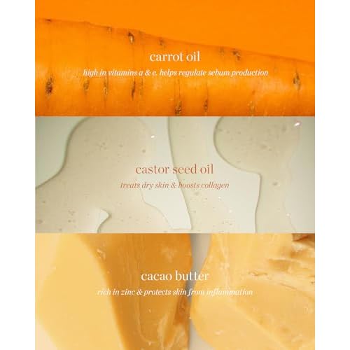 Ere Perez - Natural Carrot Color Pot | For Lips + Cheeks | Buildable, Blendable, Creamy, Vibrant, Satin Finish | Cacao Butter, Avocado + Castor Seed Oil | Vegan, Cruelty-Free, Clean Beauty (Holy)