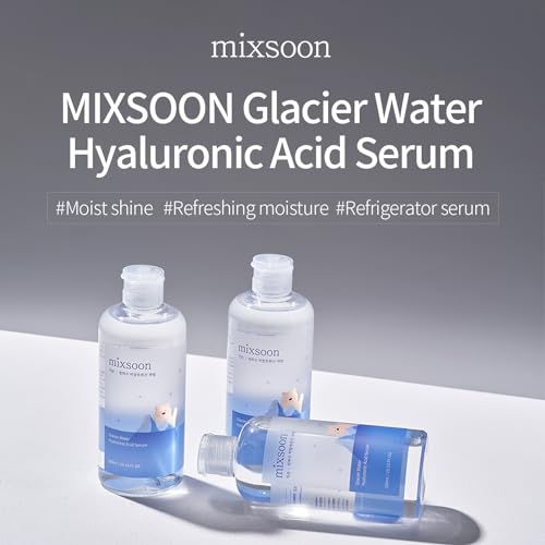mixsoon Glacier Water Hyaluronic Acid Serum - Deep Hydration and Cooling for Face, Hydration Booster, Refreshing Lightweight Texture 30ml / 1.01 fl.oz. Korean Glass Skin Care