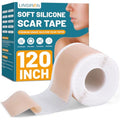 Silicone Scar Tape for Surgical Marks Face Stick Keloid Cover C-Section Strips Wrinkle Cream Lip Sleeping Gel Sheet Tummy Patch Hydrocolloid Roll Soft (1 Pack, 1.6"X 120")