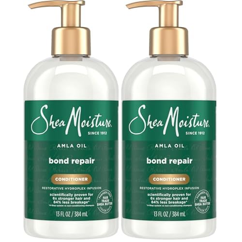 SheaMoisture Bond Repair Conditioner Amla Oil Strengthens And Repairs Hair Bonds With Hydroplex Technology And Amla Oil For Less Breakage With Restorative HydroPlex Infusion 13 FlOz,(Pack of 2)