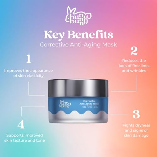 Hunny Bunny Corrective Anti-Aging Night Cream & Mask Hybrid with Peptides, Hyaluronic Acid & Squalane ? 2-in-1 Firming, Hydrating & Anti-Wrinkle Treatment, 30mL - Made in USA
