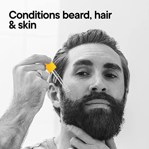TOOLETRIES The Viking - Scented Beard & Hair Oil for Men with Sandalwood & Vitamin E - Conditions and Hydrates for Smooth Feel, Prevents Dandruff - Made in Australia - 1fl oz