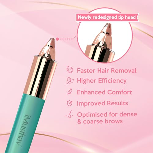 Eyebrow Hair Remover for Women | 18K Gold-Plated Head | 360¡Æ LED Light Portable Painless Epilator