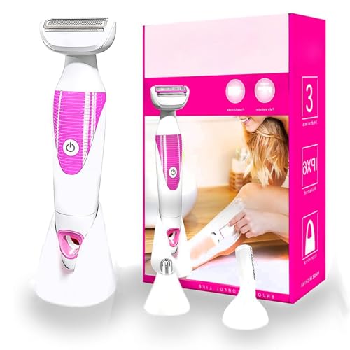 Generic Electric Shaver for Women, Wet and Dry Rechargeable Cordless Razor, Hypoallergenic with Pop-Up Trimmer for Legs, Underarms, Bikini Area