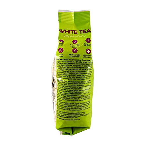 Waxness Film Hard Wax Beads White Tea Cream 1.1 lb (500 g) ? Stripless Professional Hard Wax with White Tea Scent for Face & Body, Smooth Application ? Made in Italy