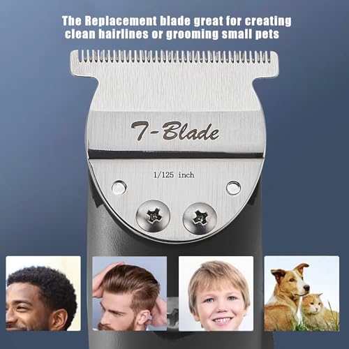 Wide T-Blade Compatible with Oster Finisher Trimmer Model 59 and T-Finisher Trimmer,For Creating Clean Hairlines or Grooming Small Pets Cuts Hair to 1/125"-0.2mm(2Pack)