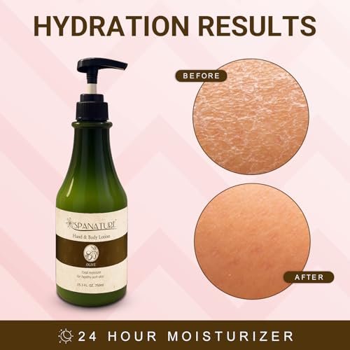 Spanature Premium Olive Body Lotion |Greek Olive Oil Body Lotion for Women |Natural Healing, Restoring and Nourishing the Skin - 750ml/25oz with Pump, Made in Korea