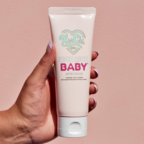 KimChiChic Beauty Rice Rice Baby Foaming Makeup Removing Face Cleanser - with Rice Extract & Collagen, Deep Cleans, Soothes, & Removes Makeup - 3.38 fl oz
