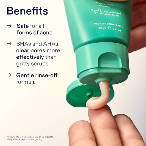 Skinfix Triple Threat Set - Includes Mini 2% BHA Cleanser (1 fl oz), Mini Adapinoid Gel (0.23 fl oz), and Mini Skin Barrier Restoring Gel Cream (0.5 fl oz) - Fragrance Free, Vegan, Cruelty Free