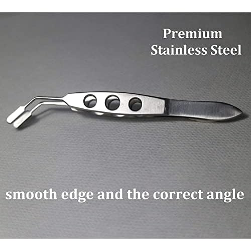 Meibomian Gland Expressor Professional Forceps Premium Stainless Steel Eyelid Massage Tweezers for Dry Eyes, High Precision Tweezer Tools - Rectangle Tip