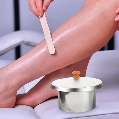 Garneck Metal Waxing Pot Liner with Lid: 600ml Waxing Warmer Replacement Inner Pot Hair Removal Machine Non-Stick Melting Bowl Insert