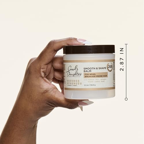 Carol's Daughter Goddess Strength Smooth and Shape Hair Balm, Hair Cream for Weak, Breakage-Prone Split Ends, 5.5 Fl Oz
