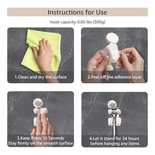 AGMDESIGN Spoiled Wife Shower Razor Holder, Funny Bathroom Decor for Inside Shower, Gadgets Leg Razor Holder, Cute Valentine's Day Storage Hook Gifts for Women Girlfriend Wife Sister Mom