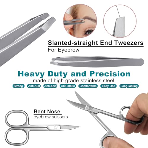 8 Pieces Nail Clipper Set for Fingernail Thick Toenails, Quality Heavy Duty Stainless Steel Nail Trimmer Kit for Women Mens Seniors, with Exquisite Case(ZJDTZ8P)
