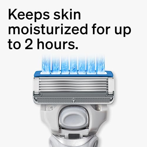 Schick Hydro Dry Skin Razors for Men | 5-Blade Mens Razors for Shaving, 1 Mens Razor Handle with 17 Razor Blades Refills