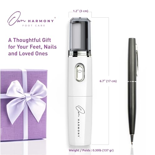 Own Harmony Electric Nail Buffer and Shine Kit for Natural Nails: Manicure Pedicure Tools with Callus Remover Foot Care, Best Electronic Mani Pedi Polisher Set to Buff, Polish, File Thick Toenails