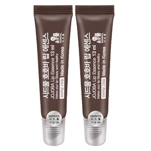 Sid-mool Jojoba Lip Essence 13ml/0.44oz x 2 Pack - Lip Gloss for Women with Jojoba Seed Oil - Ultra-Moisturizing & Protective Skincare for Dry, Sensitive Lips - Natural Finish K-Beauty