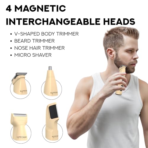 Supreme Trimmer Body & Detail 3-Piece Wet/Dry Grooming Bundle ? Complete Groomer Kit w Multigroomer 4.0, TESTii Body & Bikini Hair Trimmer, Solo Lite Foil Shaver ? for Men & Women