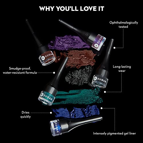 SUGAR Cosmetics Born To Wing Gel Eyeliner with Brush Smudgeproof & Matte Lasts Upto 12 hrs - 1 count (Pack of 1) 01 Blackmagic Woman