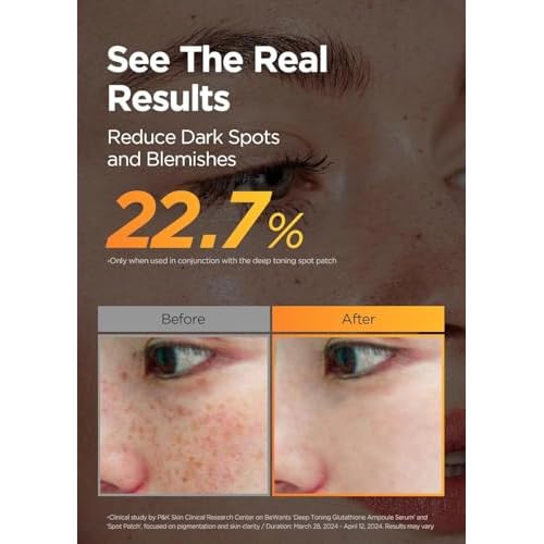[K-Beauty] bewants Deep Toning Glutathione Ampoule Serum | Korean Skincare with Vitamin C & Calendula Extract, 1.01 fl.oz & Bewants Deep Toning Glutathione Spot Patch