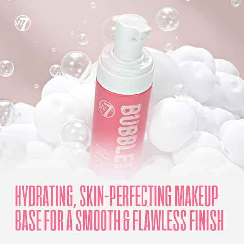 W7 Bubble Base Foaming Primer ? Hydrating, Skin-Perfecting Makeup Base for a Smooth & Flawless Finish ? Infused with Hyaluronic Acid & Aloe Vera to Nourish and Prime the Skin