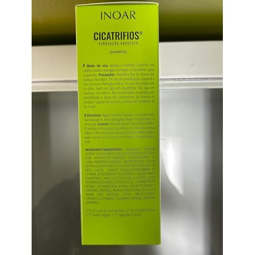 Inoar Cicatrifios Shampoo & Conditioner Renewal Haircare Duo with RejuComplex3 & Argan Oil, 33 Fl Oz Each