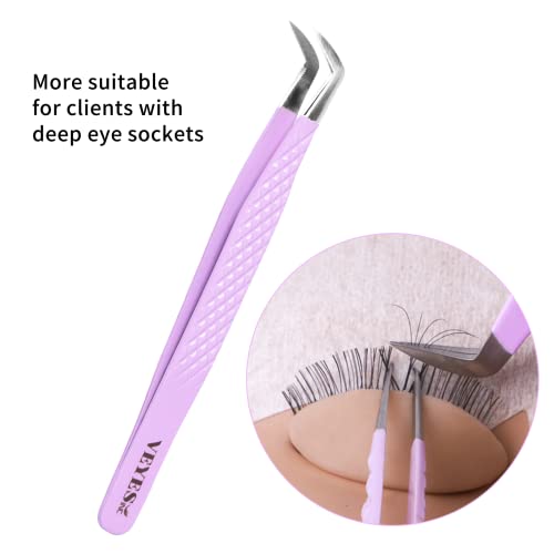 VEYES INC High Precision Eyelash Extension Tweezers Volume G01 Lash Tweezers For Professional Eyelash Extension