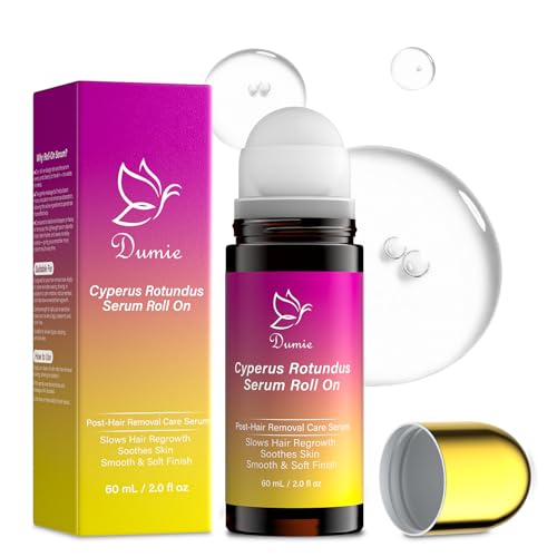 Cyperus Rotundus Serum Roll-On ? Ingrown Hair & Razor Bump Treatment, Natural Hair Growth Inhibitor & Smoothing Solution for Sensitive Skin, Non-Greasy Post Hair Removal Care(60ml)