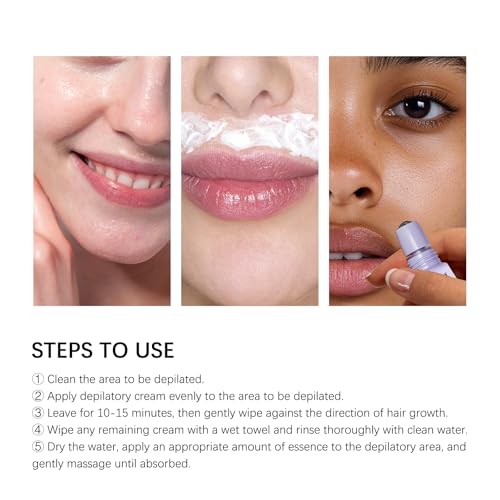 Body Hair Removal Cream Set with Spatula Applicator, Hair Removal Cream for Sensitive Skin, Gentle Formula, Gentle and Safe for Sensitive Skin, Unisex