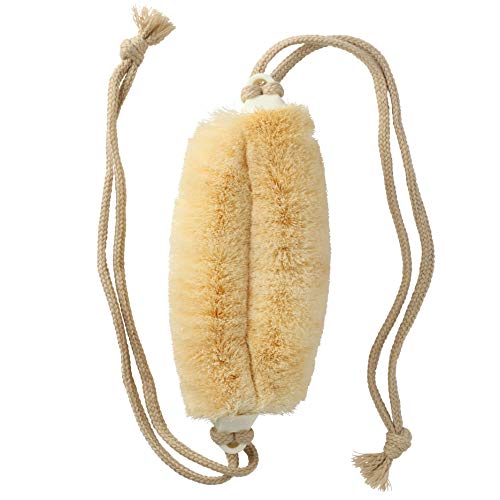 Japanese Tawashi Soft Bath Scrub - Sisal Fiber Body Brush With Rope Handles - Product of Japan