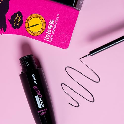 Jigott - Cat¡¯s Eye Waterproof Liquid Eyeliner (Deep Black), 0.31 OZ/9g