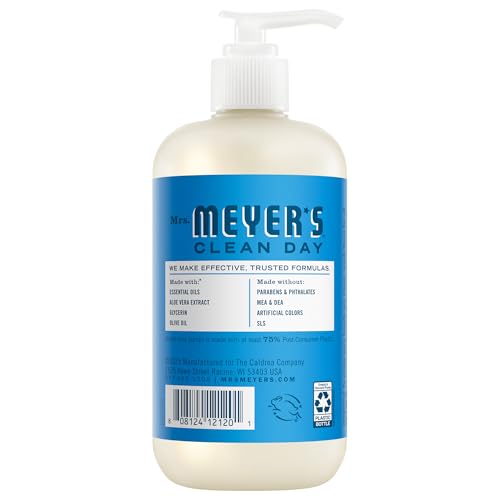 Mrs. MEYER'S CLEAN DAY Hand Soap, Blueberry Scent, 12.5 Fl Oz Bottle - 3 Pack