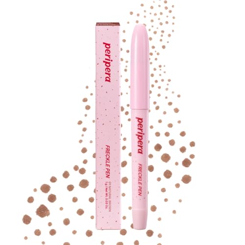 Peripera Freckle Pen, Natural Sun-Kissed Makeup ? Long Lasting, Smudge-Proof Faux Freckles with Precision Dot Tip, Buildable K-Beauty Freckle Makeup Pen (01 NATURAL BROWN)