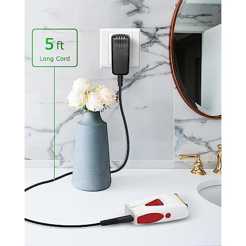 5V 1A Charger for Andis Shavers TS-1 TS-2 17150 17165, 5V 1A Adapter for Andis Foil Shaver Power Cord Compatible for Electric Shaver 5FT/1.5M Black