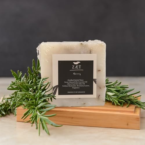 8-Pack Rosemary Bar Soap ? Made with Rosemary Leaves, Olive Oil and Coconut Oil - Luxury Handmade Soap Bar for Face, Body and Hands - Gently Cleanses and Hydrates All Skin Types- For Men and Women