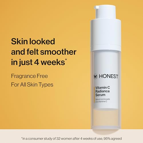Honest Beauty Moisturizing Hydrogel Cream + Vitamin C Brightening Serum Bundle | Gentle for Sensitive Skin, Fragrance Free, Vegan | 1.7 fl oz, 1 fl oz