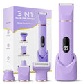 Bikini Trimmer for Women, Tiovara Painless Electric Razors Shaver IPX7 Waterproof Cordless Body Hair Trimmer Pubic Hair Removal with USB Charge Dock for Underarm Leg Arm Body Face Silk Skin (Lilac)