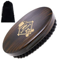 Professional Men's Beard Brush with Boar Bristles - Small Sized Travel Wooden Mustache Brush for Daily Grooming & Styling (Hat)