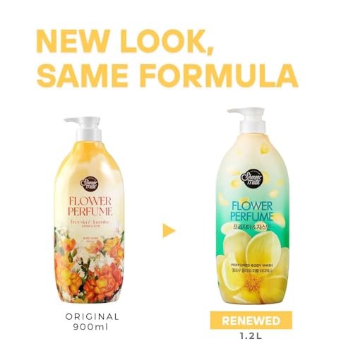 Flower Perfume Body Wash 40.57 fl oz / 1.2 L (Yellow - Freesia & Jasmine)