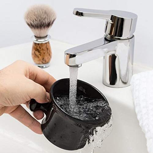 M?HLE Black Porcelain Shaving Dish Bowl for Classic Wet Shaving