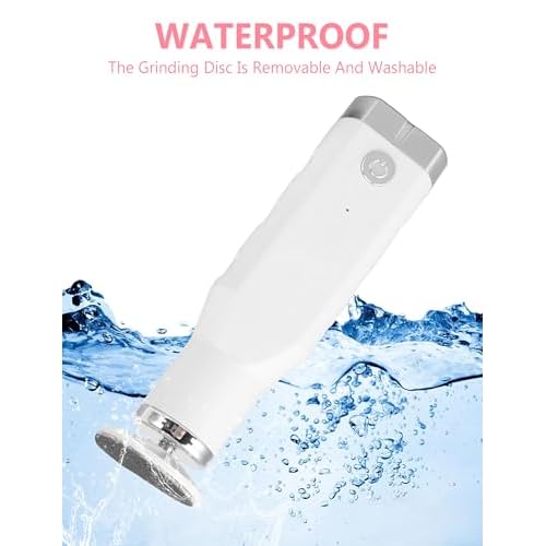 Electric Foot Callus Remover, Dioche 650 RPM Electric Foot File, Adjustable Speed, USB Charging, Removable and Washable, with 60pcs Replacement Sandpaper Disk, for Dead Cracked Hard Skin Calluses