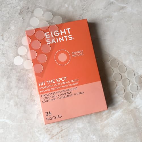 Eight Saints Hit the Spot Acne Pimple Patches For Face, Fast Zit and Blemish Reduction Patch, Ultra Thin Hydrocolloid Patches, (36 Count)