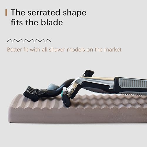 Diatomite Razor Holder for Shower,Water Absorption Fast Drying Natural Diatomite Tray for Razor Soap Shaving Cream Foam Bottle Face Wash (Light grey)