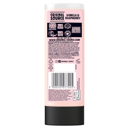 Cussons Vanilla Milk and Raspberry Original Source Shower Gel