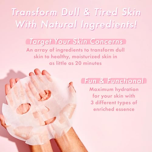 TONYMOLY Head to Toe Mask Set ? 4-Piece Face Mask Set with Sheet Masks, Hand Mask & Foot Mask | Hydrating, Brightening & Nourishing Skincare Collection, Holiday Gift Set