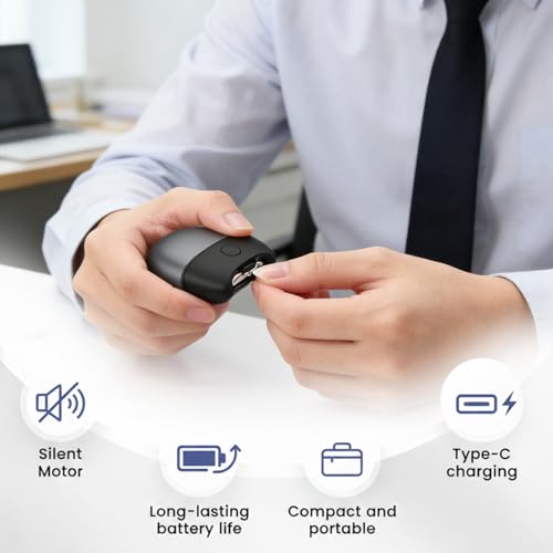 Electric Automatic Nail Clipper,3 in 1 Automatic Electric Nail Clippers,Electric Nail Trimmer for Seniors,USB-Rechargeable with LED Light and Nail Scraps Storage,Portable,Safe for Babies(Gray)