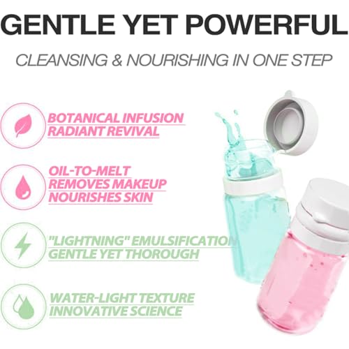 Natural Makeup Remover OLI,Makeup Remover OLI Mini and Gentle Cleansing Remover Oil for All Skin Types-Nourishing and Gentle,Individually Packaged -Travel-Friendly(Camellia & Rose 40 Pcs)