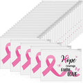 Abbylike 150 Pcs Breast Cancer Awareness Makeup Bags Bulk Pink Cosmetic Pouches Breast Cancer Survivor Gifts for Woman Girls EVA Waterproof Zipper Pouch Travel Toiletry Cosmetic Organizer(Ribbon)